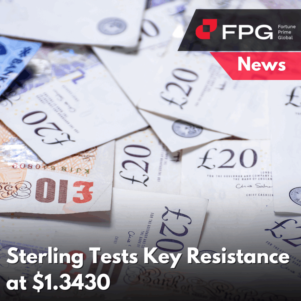 Sterling Tests Key Resistance at $1.3430