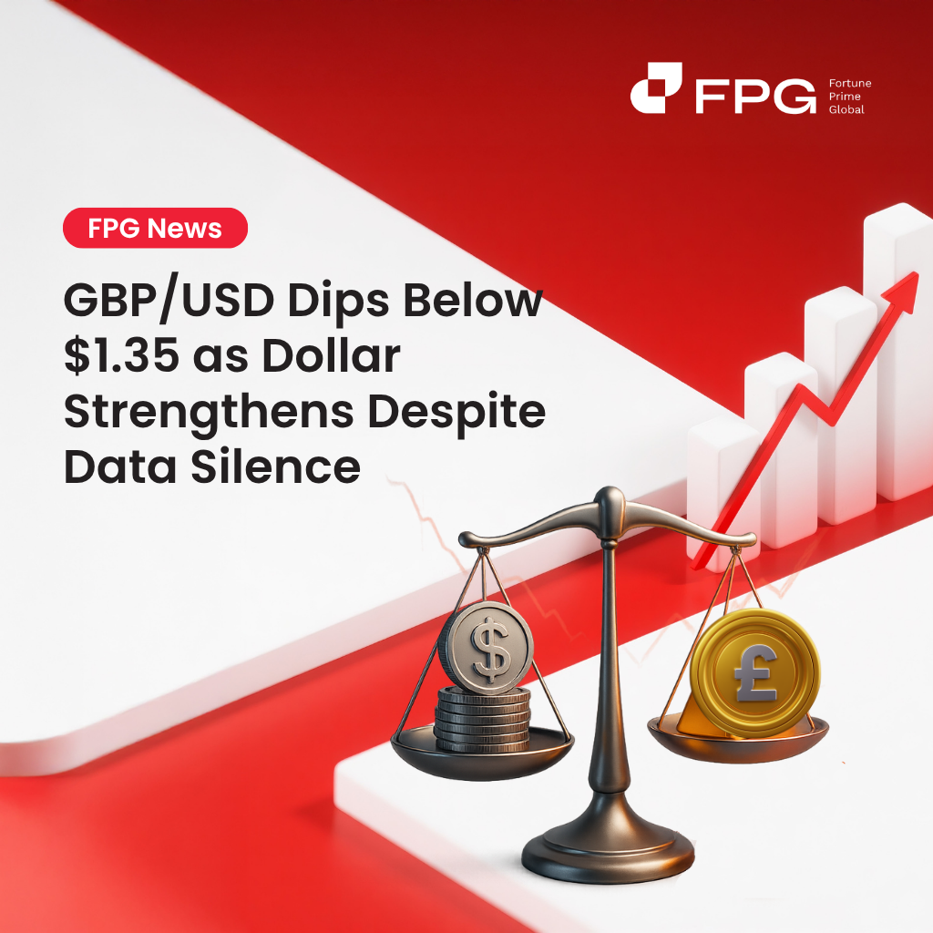 GBP/USD Dips Below $1.35 as Dollar Strengthens Despite Data Silence