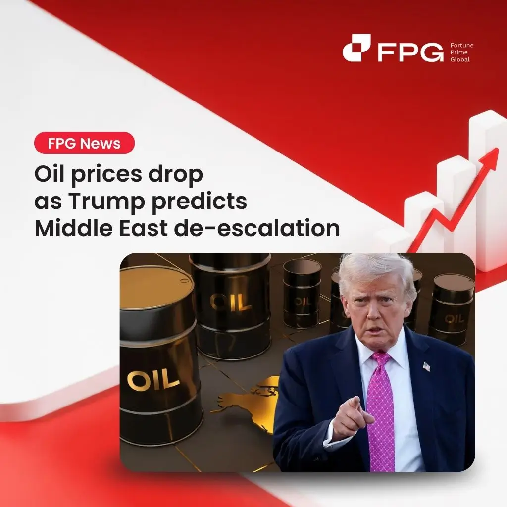 Oil prices drop as Trump predicts Middle East de-escalation